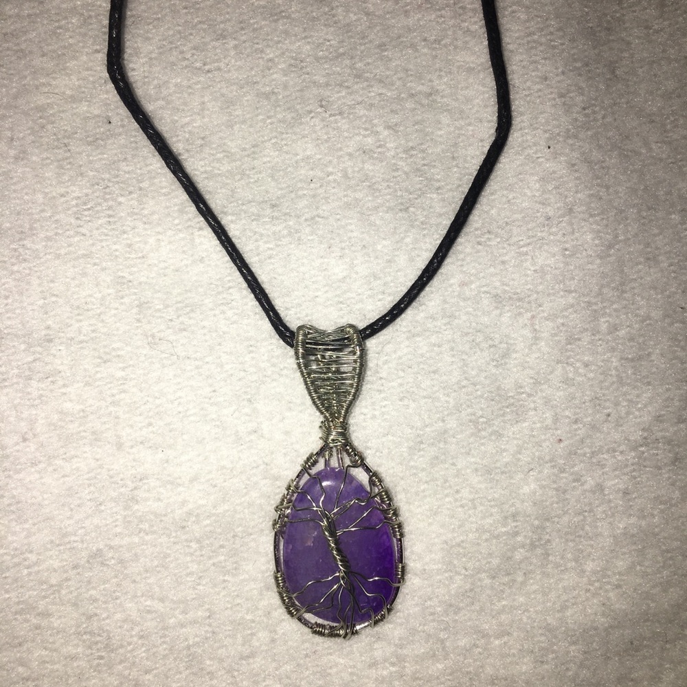 Handcrafted Fire Agate Tree of Life Necklace